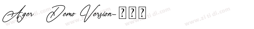 Ager   Demo Version字体转换